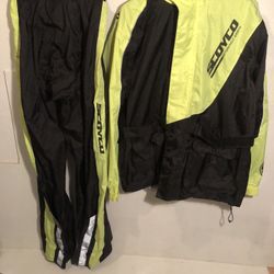 Scoyco RC01 Motorcycle Racing Waterproof Jacket Pants Set Rain Suit - Size Large