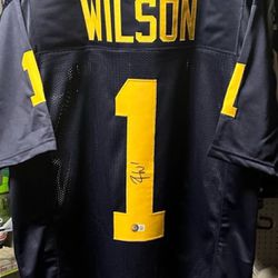 Signed XL Jersey by Roman Wilson of the Michigan Wolverines with hologram!