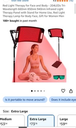 New! Red Light Therapy for Face and Body - 204LEDs Tri-Wavelength 660nm 850nm 940nm Infrared Light Therapy Panel with Stand for Home Use, Red Light Th