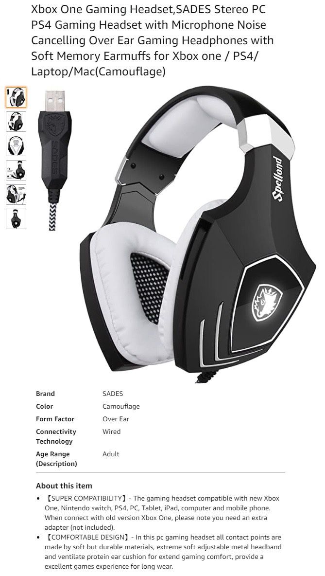 XBox Gaming Headset (reduced to $20)
