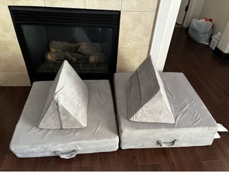 grey modular foam play couches