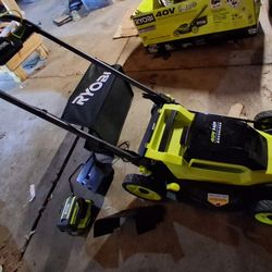 Ryobi 20 Inch 40 Volt Mower Like New-$225