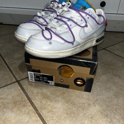 Off white Dunks Lot 47 Size 9