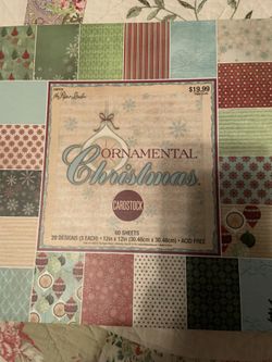 Christmas Ornamental Card Stock 12”x12” Sheets
