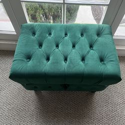 Emerald Green Ottoman