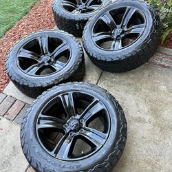 Dodge Ram 1,500 Rims 20 Gloss Black Rims And Tires 