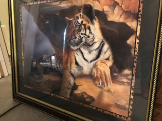 Picture frame with the tiger