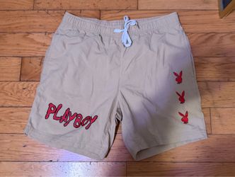 PLAYBOY CREAM BUNNY SHORTS SIZE M