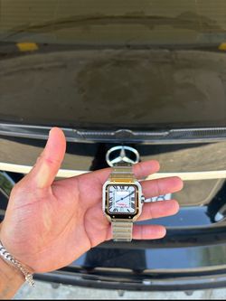 Santos men’s luxury watch stainless steel
