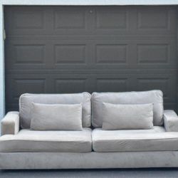 Huge Couch/Sofa - Beige - Microfiber - Delivery Available 🚛