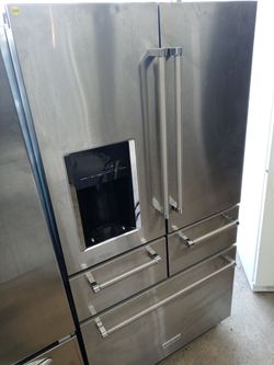 KitchenAid stainless steel 5-door french door refrigerator - Free delivery
