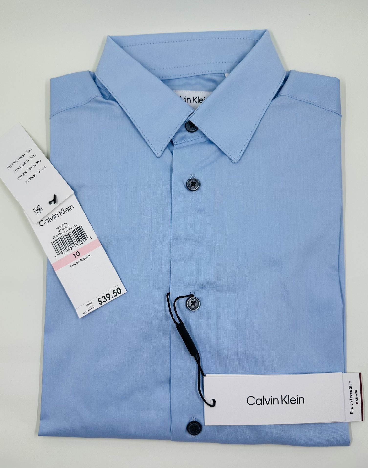Calvin Klein Kids Dress Shirt Slimfit + Stretch size 10
