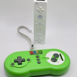 Nintendo Wii Controller With BOSS (SNES Style) Controller