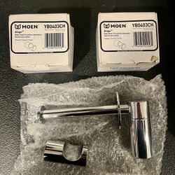 Moen Align Chrome Bathroom Set Robe Hook Toilet Paper Holder