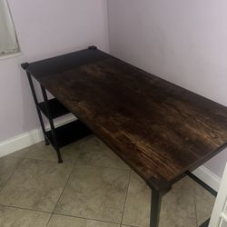 Dark Brown Oak Desk