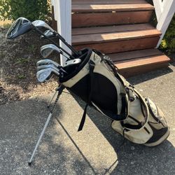 Complete Set of Men’s Cleveland & Titleist Golf Clubs with Sun Mountain 3.5 Bag