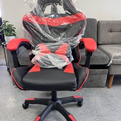 Office Chair Gaming Chair Desk Chair Executive Chair with Lumbar Support Adjustable Stool Swivel Rolling Computer Chair,Red