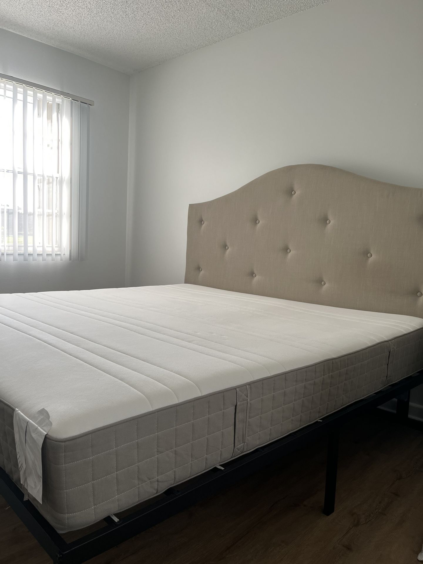 King Bed- Mattress Headboard and Frame
