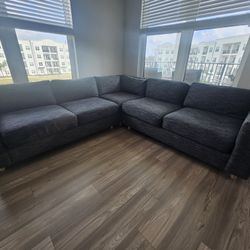 West Elm Grey Sectional Couch