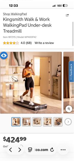 Kingsmith Walk & Work Under-Desk Treadmill WP400F42