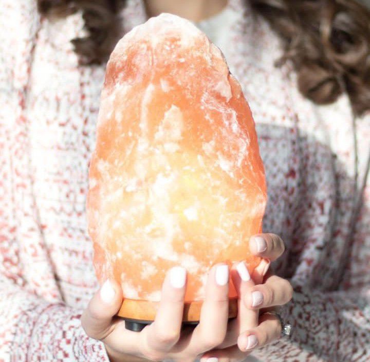 Himalayan Glow Salt Lamp with Dimmer Switch 4-7  lbs