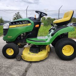2015 John Deere D105 riding mower, 17.5hp engine,  42" deck and auto transmission,  Many new parts, Runs good,  delivery available. 