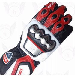 Motorbike leather gloves