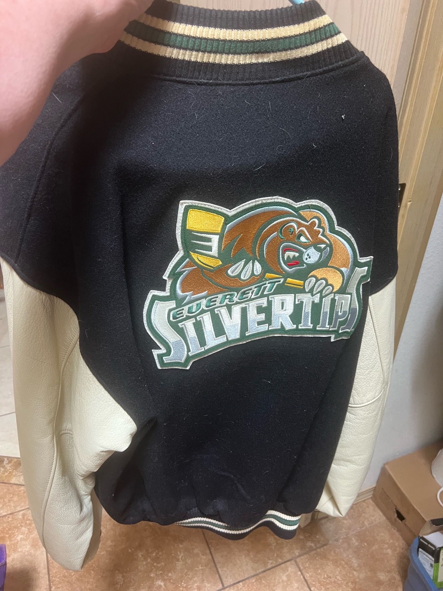 Silvertips cloth and leather jacket