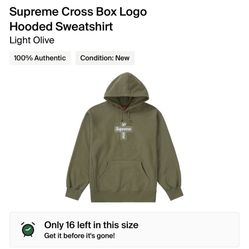 Supreme  Cross Box Logo Hoodie 