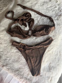 Swimsuit top and bottom.
