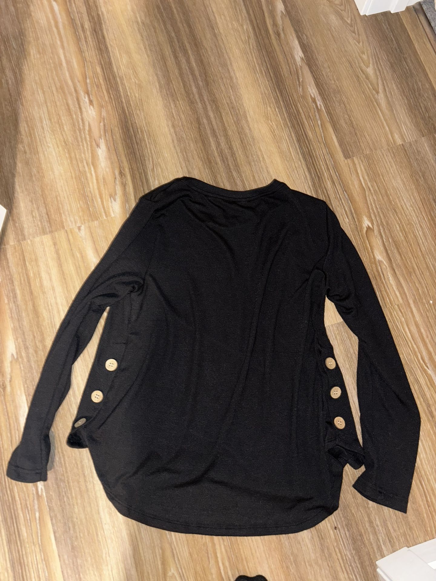 Long Sleeve Side Button Tunic Shirt