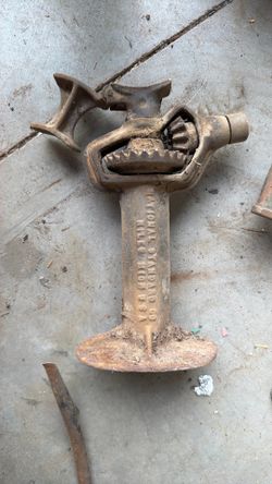 antique cast iron screw jack