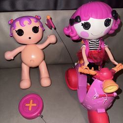 2011 Lalaloopsy Charlotte Charades mime 12" full size with dress and shoes Remote Scoter 