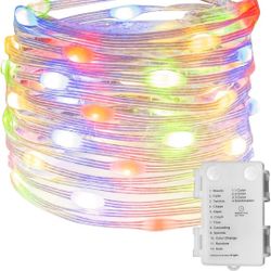 2 Pack - Fairy Lights 30LT RGB LED String Lights Battery Operated with Timer Color Change String Lights Waterproof Indoor Outdoor Use for Bedroom Wedd