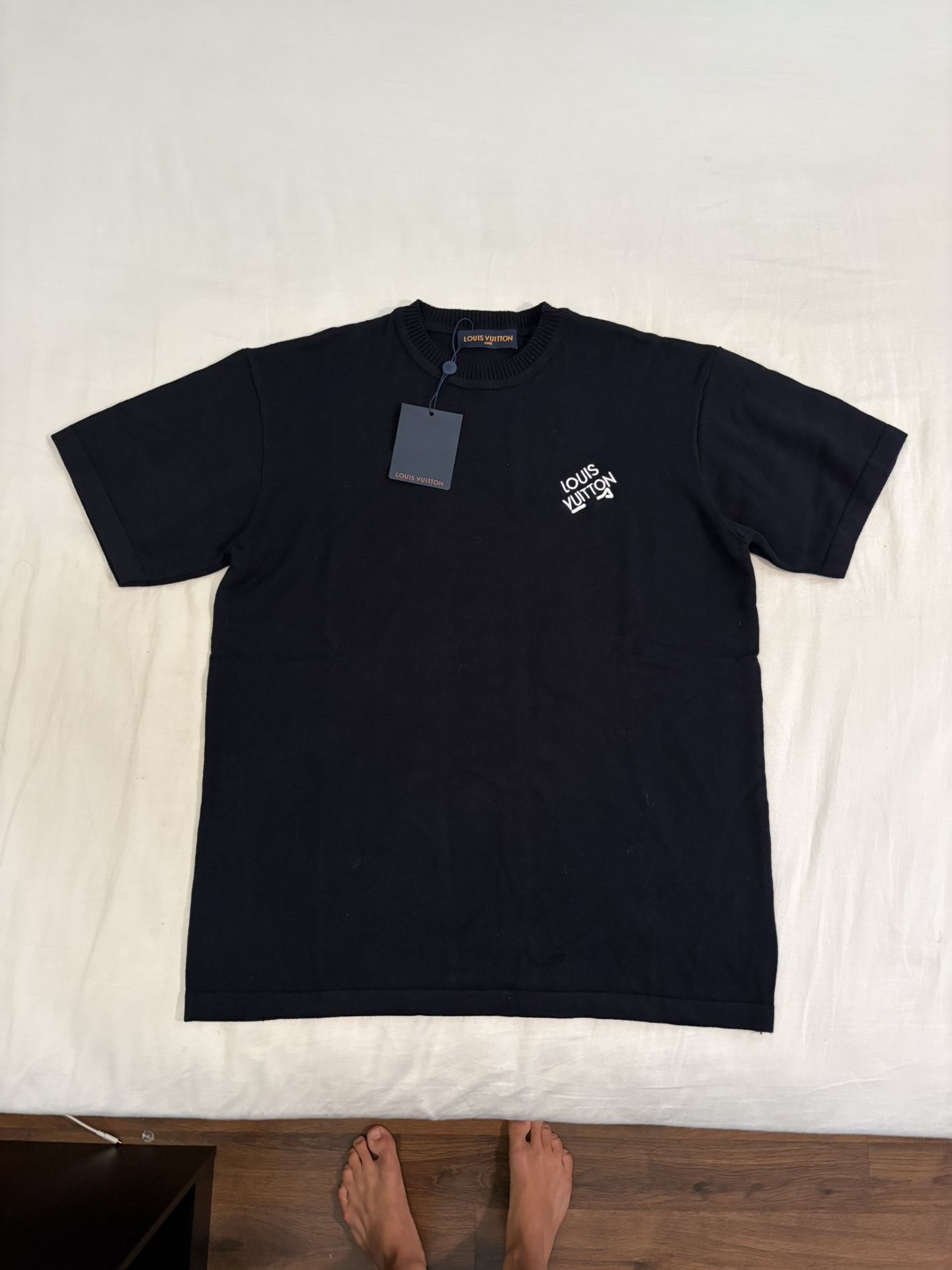 Louis Vuitton Navy Blue Signature Short-Sleeved T-Shirt Size Medium Authentic