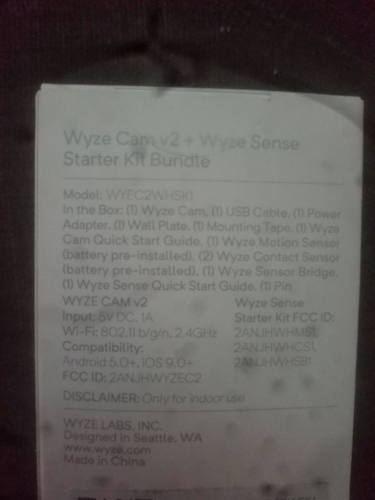 MUST GO TODAY 25$ OR HEST OFFER WYZE wireless smart security camera + door/window sensor.