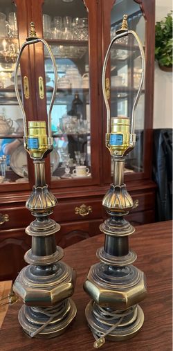 Pair of Vintage Westwood Industries Brass Table Lamps