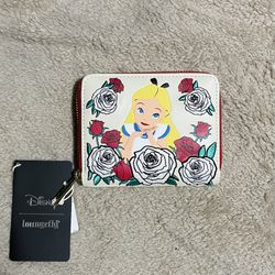 Loungefly Disney Alice in Wonderland Color Changing Roses Zip Wallet