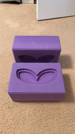 Set of 2 Purple Foam Yoga Blocks