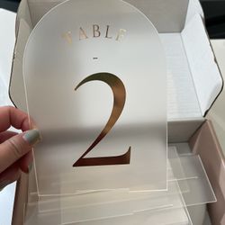 Acrylic table Signs