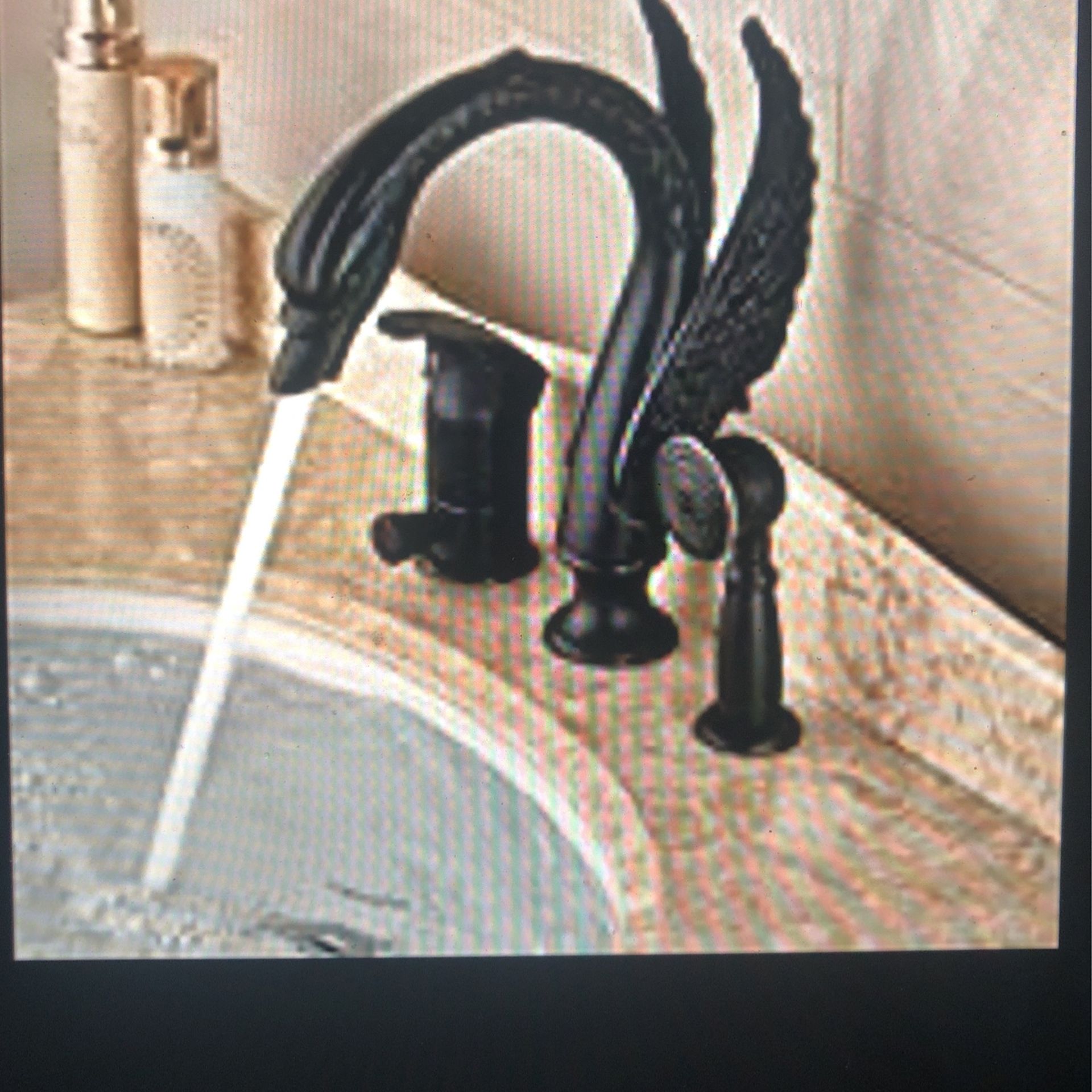 Rozin® Oil Rubbed Bronze Swan Shape Spout Bathtub Filler Faucet