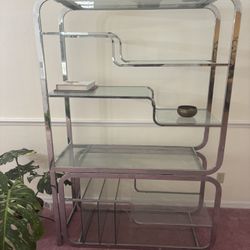 Vintage Milo Baughman/Design Institute of America Chrome Etagere