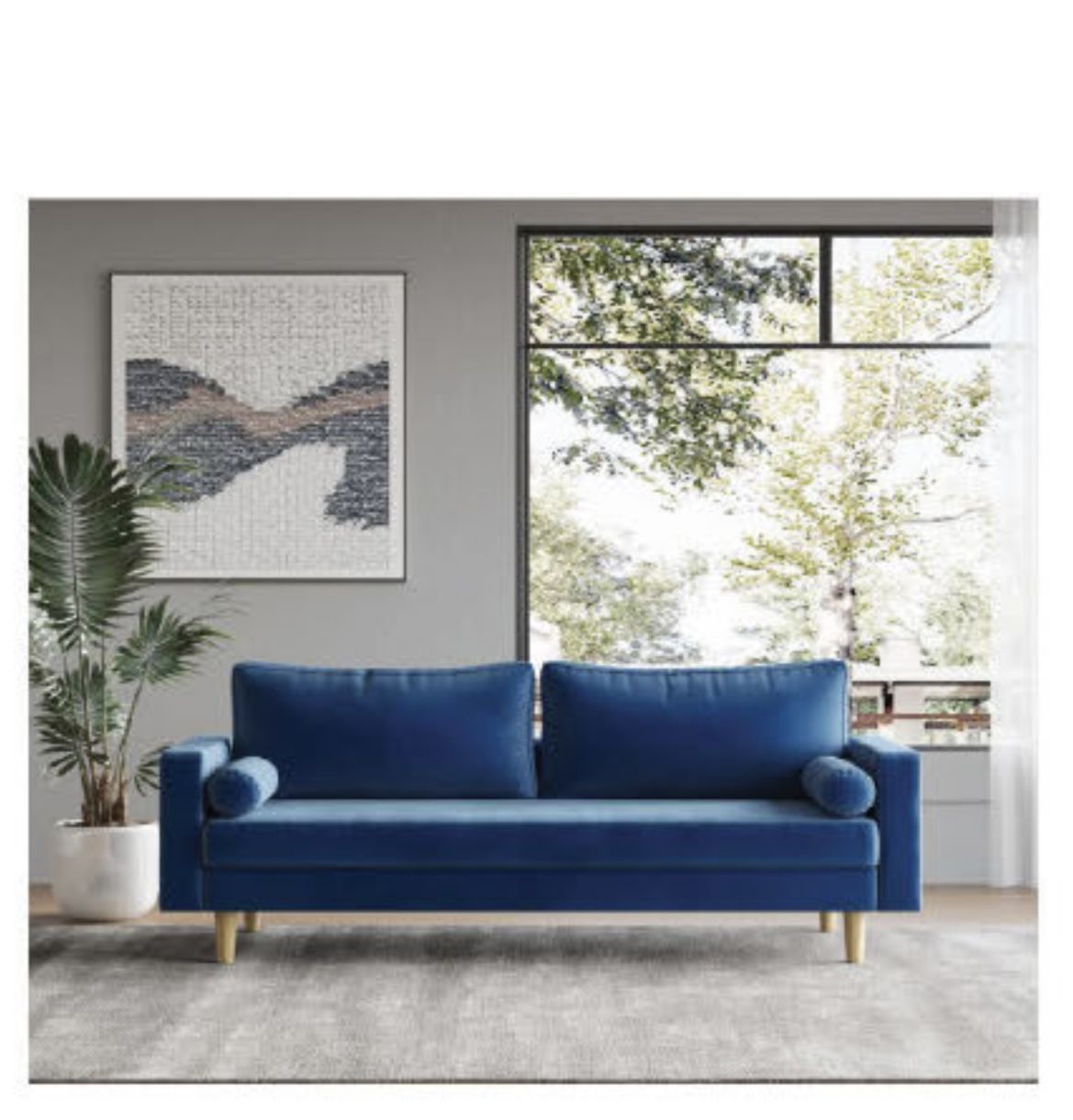 74” Velvet Loveseat