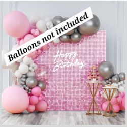 Shimmer Wall Backdrop Pink