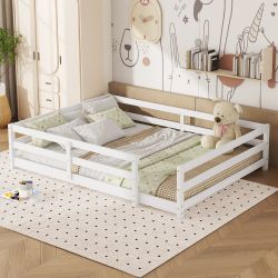 Vale Full Size Floor Bed with Fence