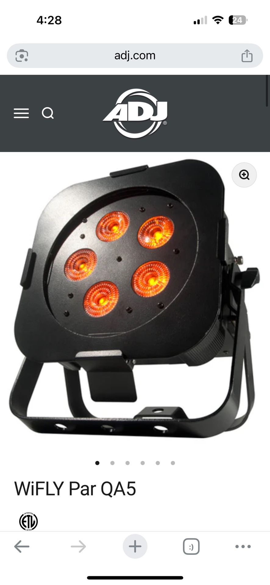 Wifly Dj Light ADJ Par QA5 
