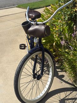 Cruiser Bike with Leather Accessories- 26” tires