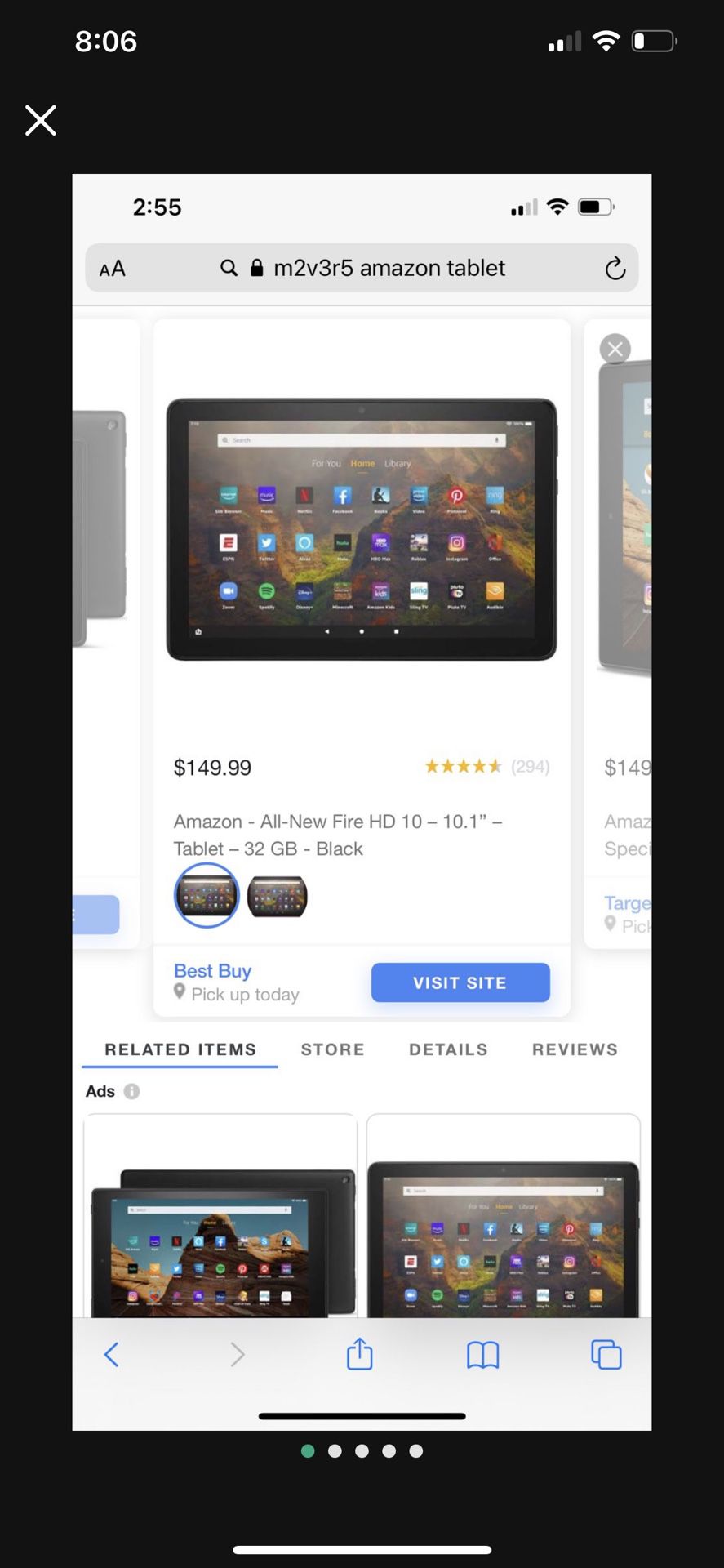 Amazon Fire 10.1 Tablet  Reader