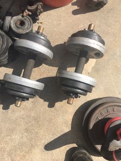 30lb pair adjustable dumbbells weights