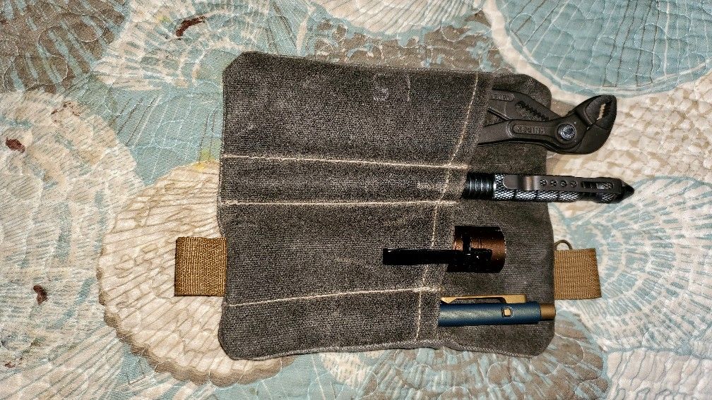 Pocket Tool EDC Pouches YKKZippered 10oz Waxed Canvas TEX 135 THREAD LIFETIME WARRANTY